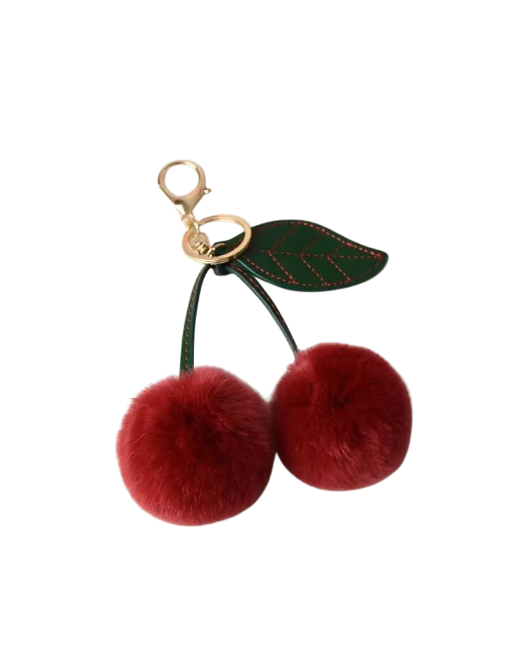 Cherry furry keychain