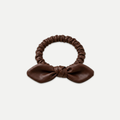 BOW LEATHER PONYTAIL