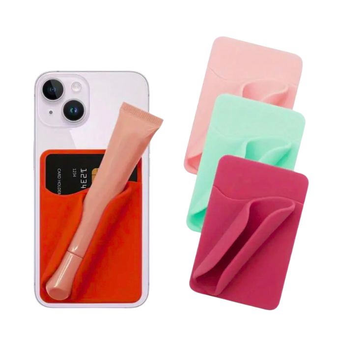 silicone mount with lipstick/card holder