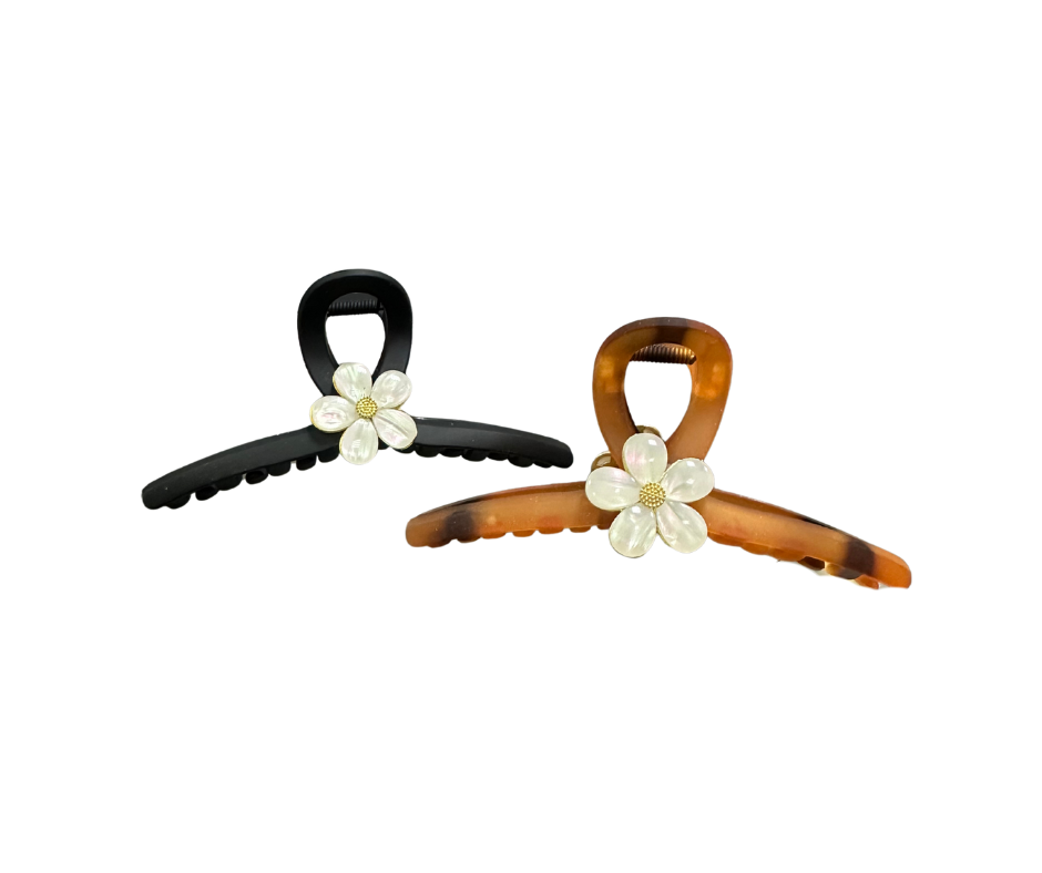 Classic flower hair claw