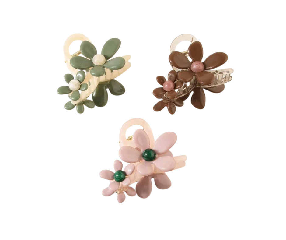 Flower hair claw