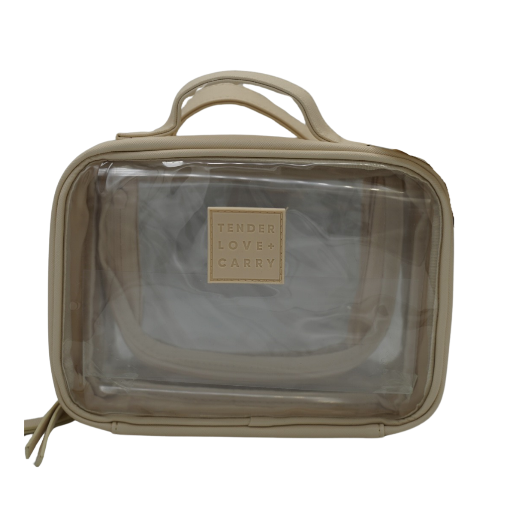 Beige Cosmetic Bag