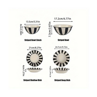 Ceramic Striped deep dish