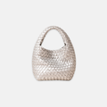 WOVEN SILVER HANDBAG