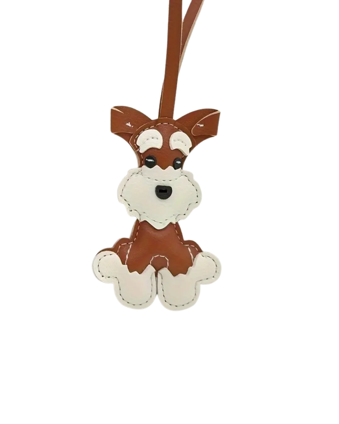 Leather schnauzer charm