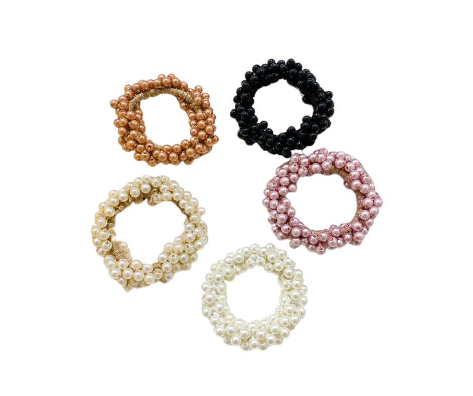 Beaded hair tie