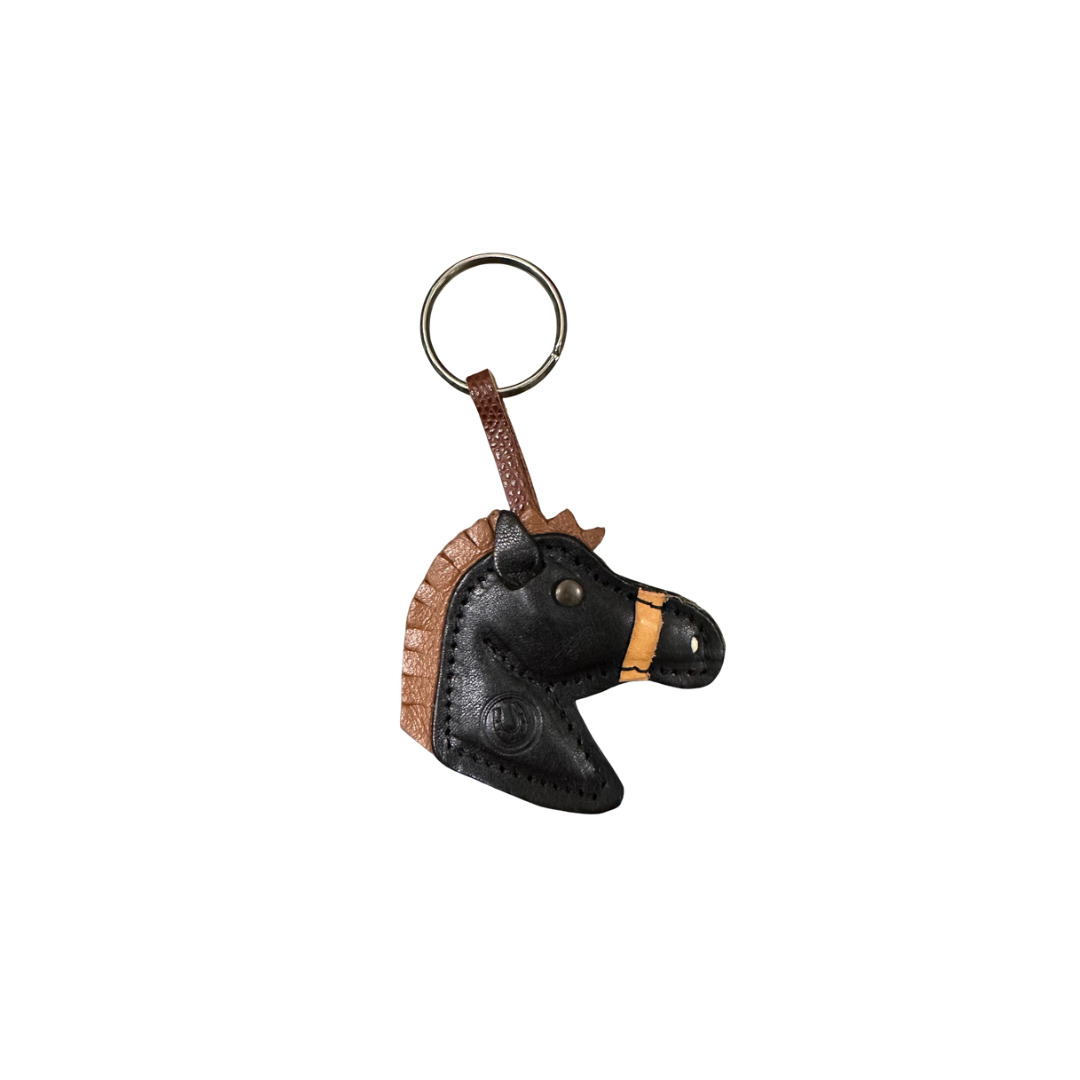 Italian leather keychain