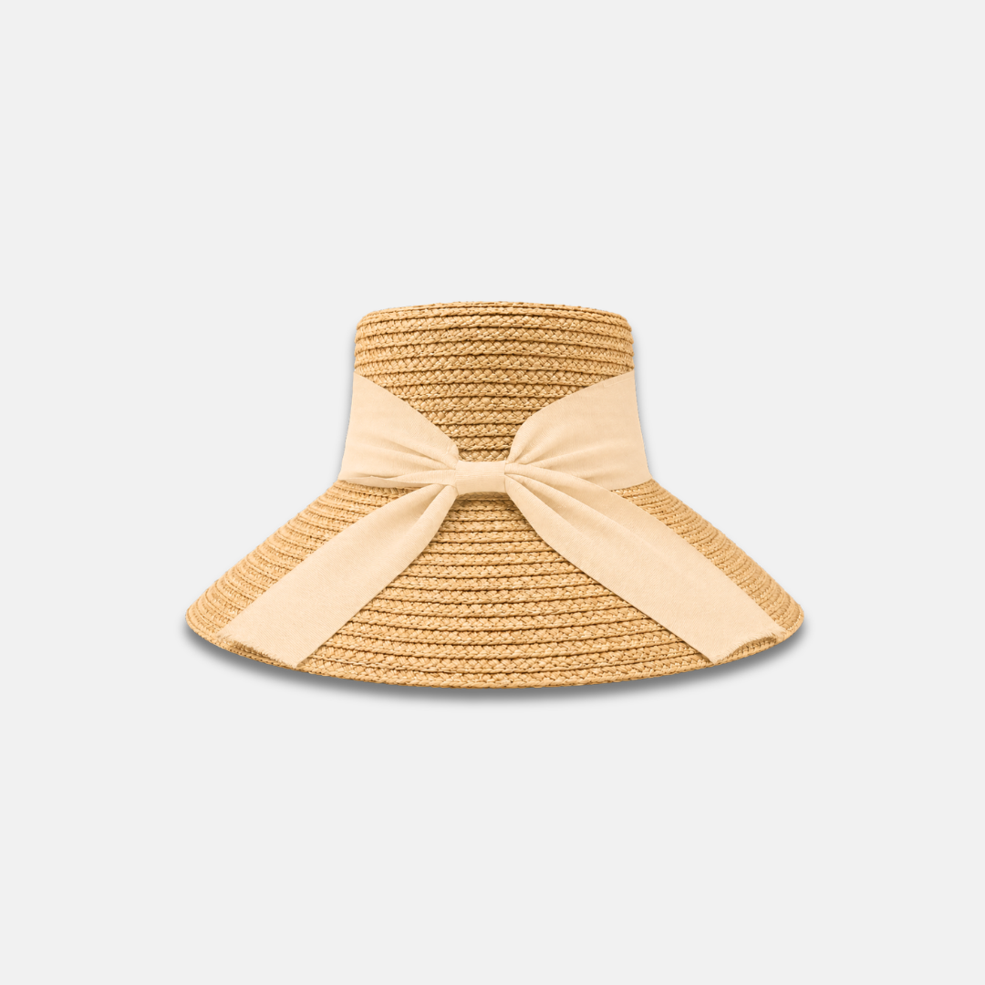 BOW RAFFIA HAT
