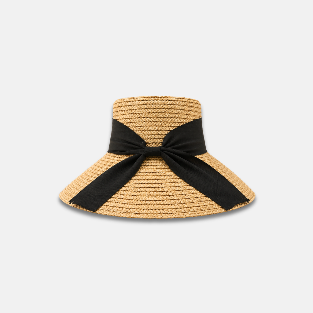 BOW RAFFIA HAT
