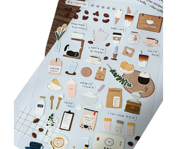 Coffe minimalist stickers