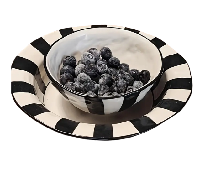 Ceramic striped bowl
