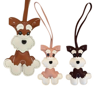 Leather schnauzer charm