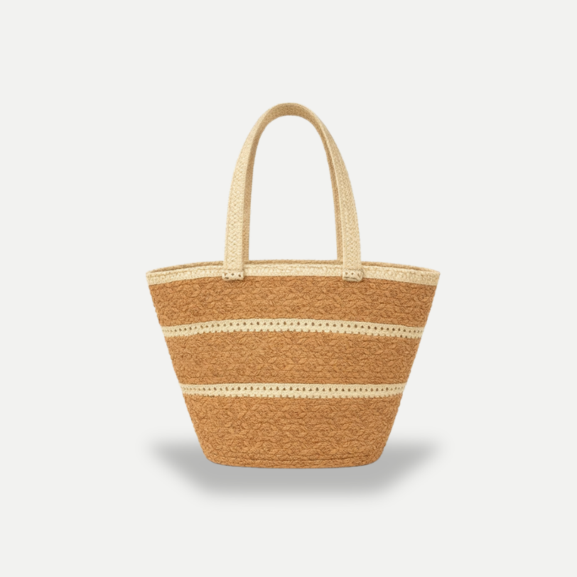DOE RAFFIA BEACH BAG