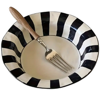 Ceramic Striped deep dish