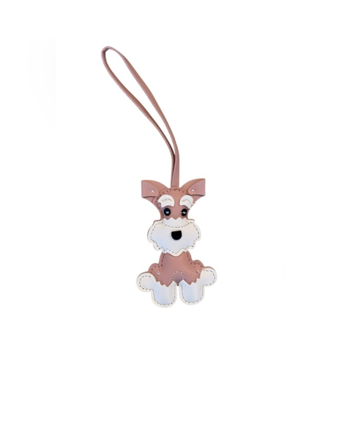 Leather schnauzer charm