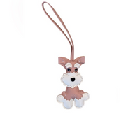 Leather schnauzer charm