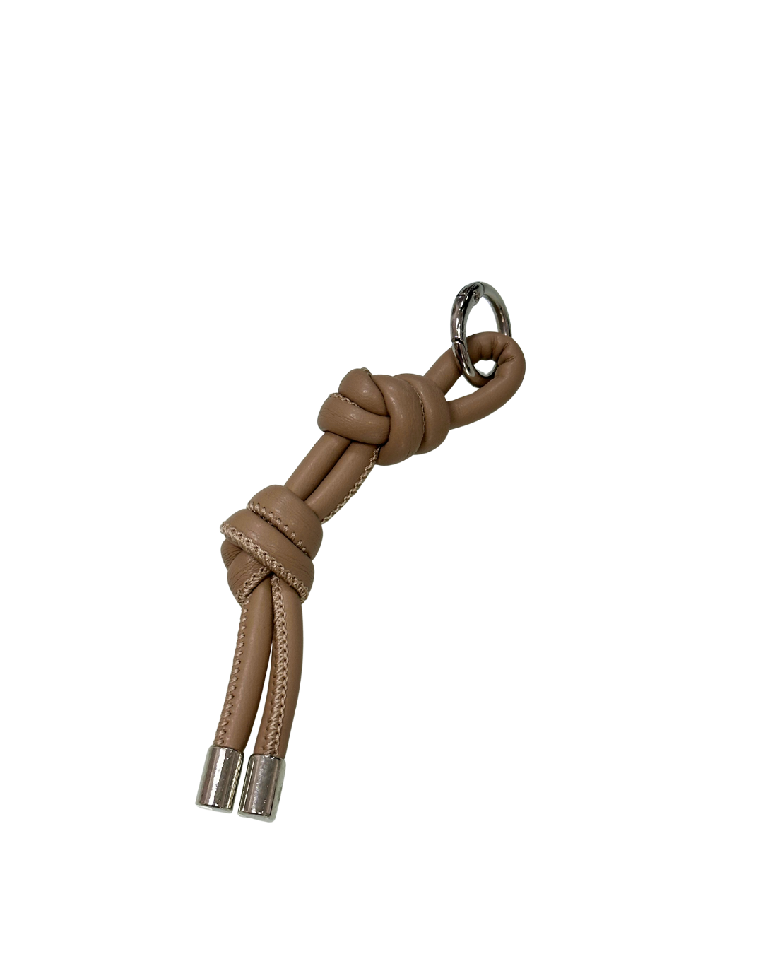 Leather knot keychain