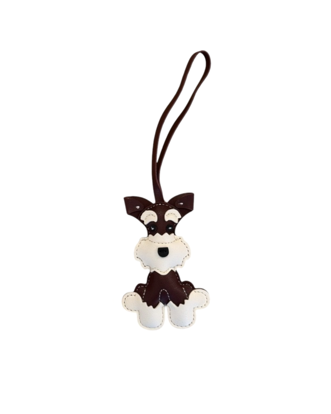 Leather schnauzer charm